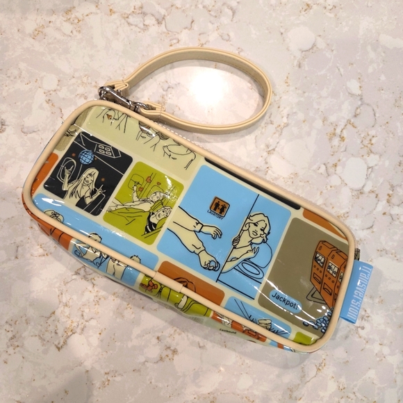 Transversion Midcentury Airline Comic Strip Wristlet - Picture 1 of 7